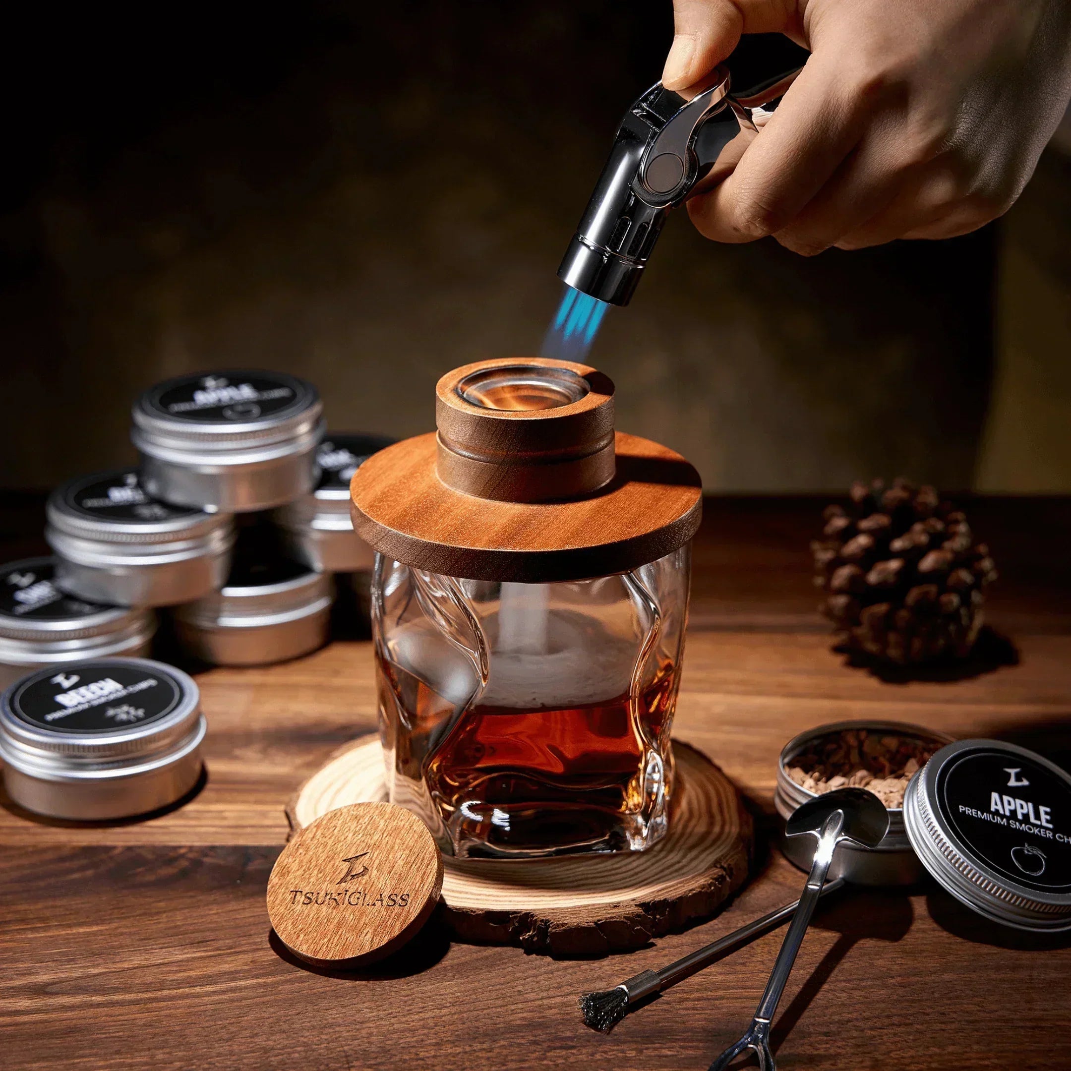 Kit de fumage Tsuki pour cocktails